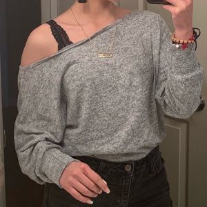 off the shoulder sweater